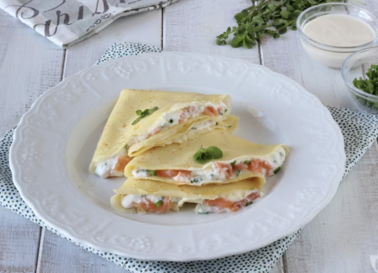 Crepes Salmone Zucchine e Ricotta