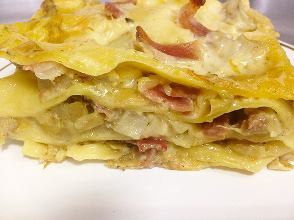 Timballo Speck Scamorza e Carciofi