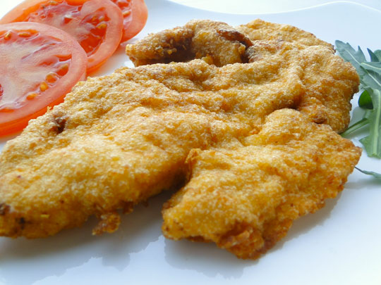 Petto di pollo panato
